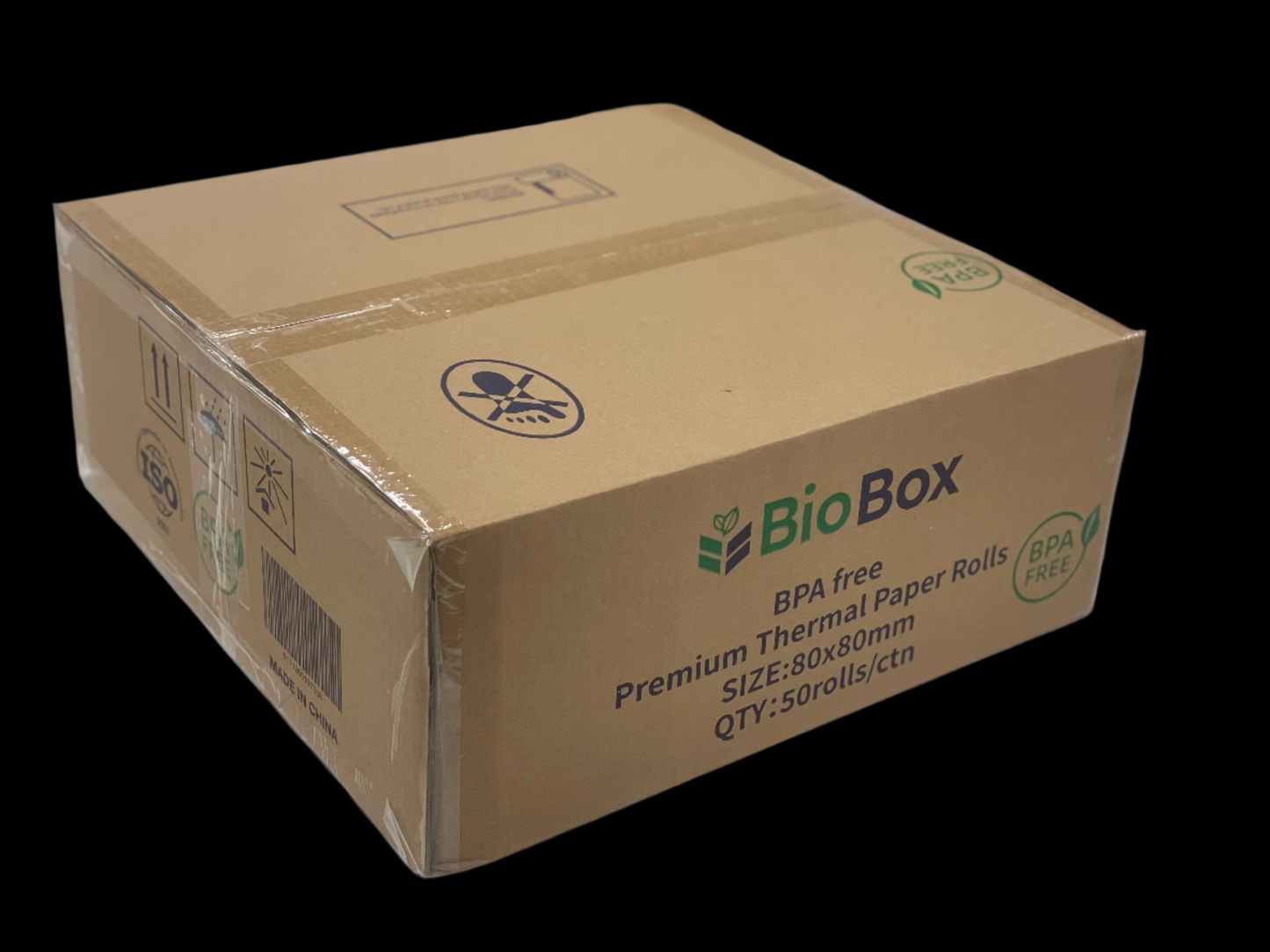 BioBox (BPA Free) 80x80mm Thermal Paper Rolls (50 Rolls)