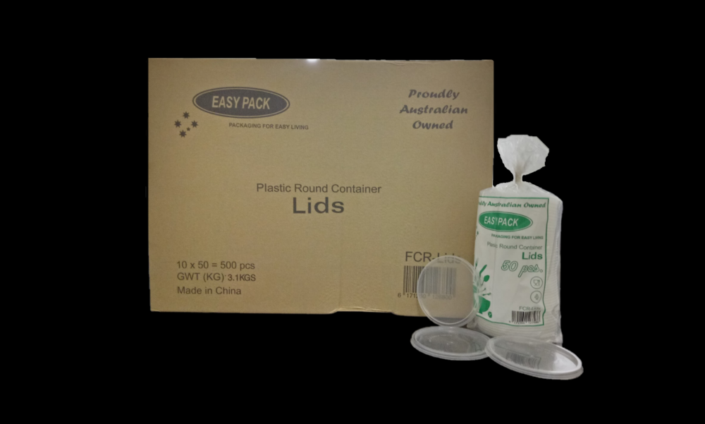 Plastic Round Food Containers Lids (500pcs)