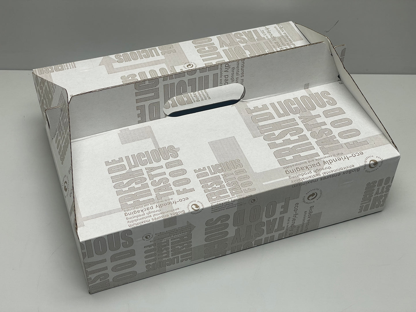 "BioBox" #3 Corrugated Carry Box Printed- Large (50pcs/pack)