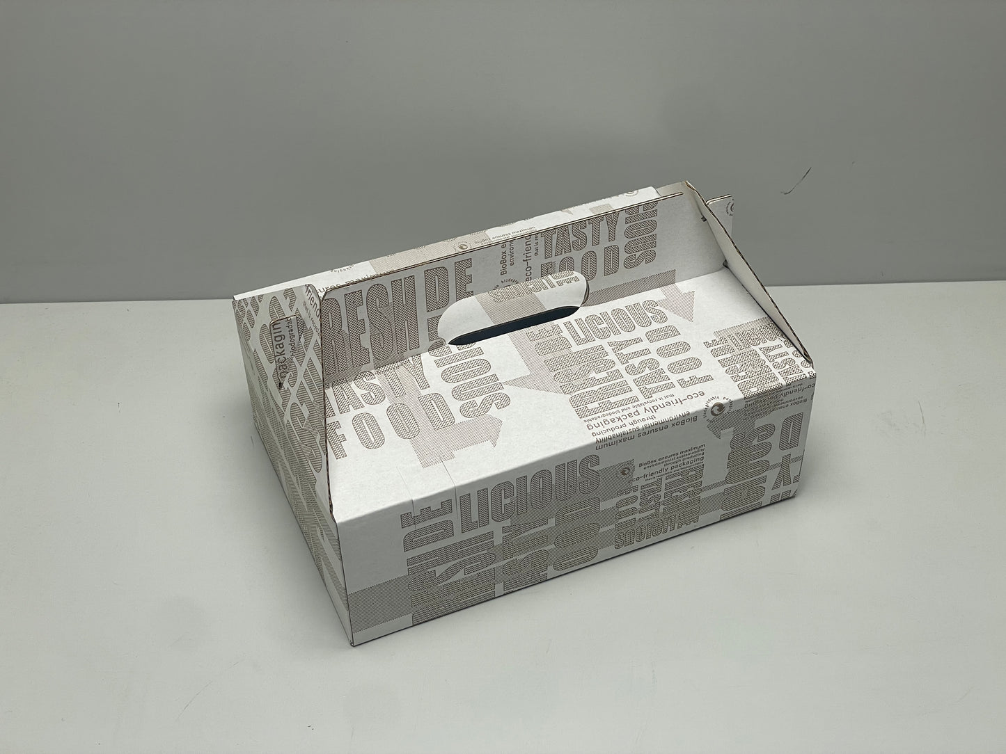 "BioBox" #1 Corrugated Carry Box Printed- Small (50pcs/pack)