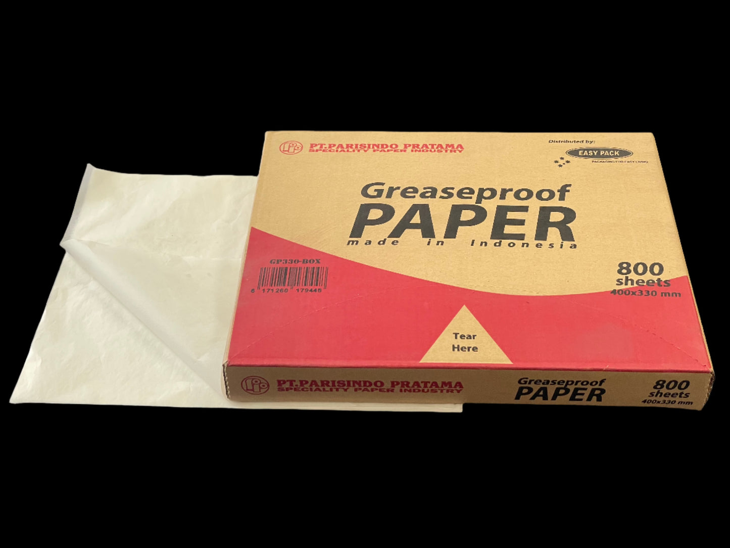 Half Cut (400x330mm) | Greaseproof Paper in Dispenser Box (800pcs/Box)