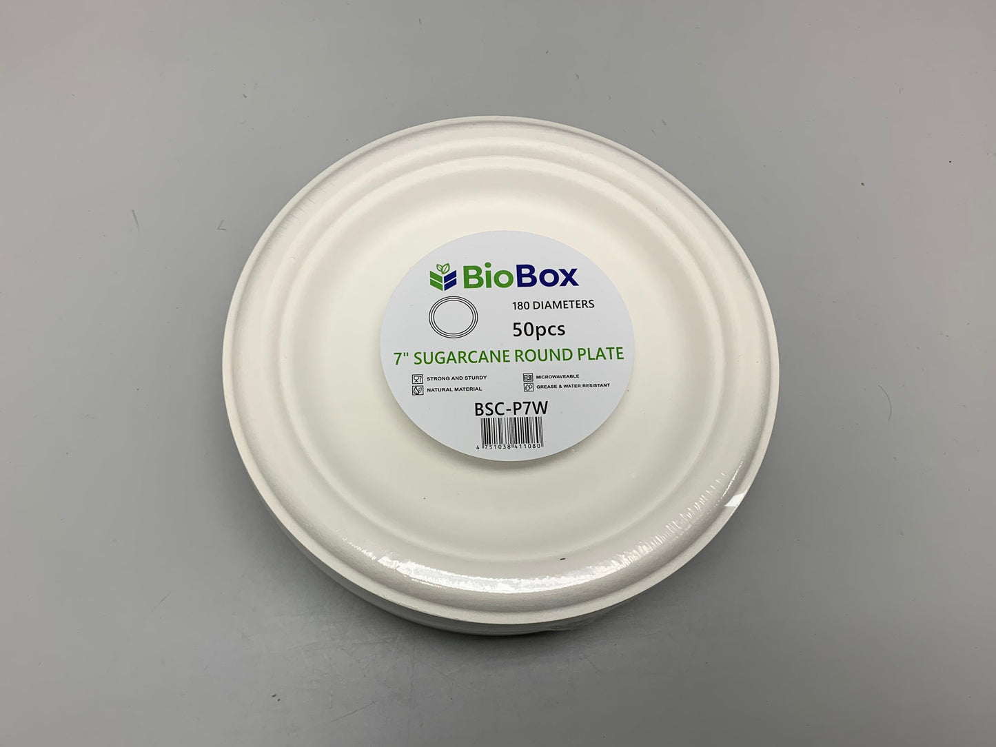 BioBox Sugarcane 7" Round Plate (500pcs)