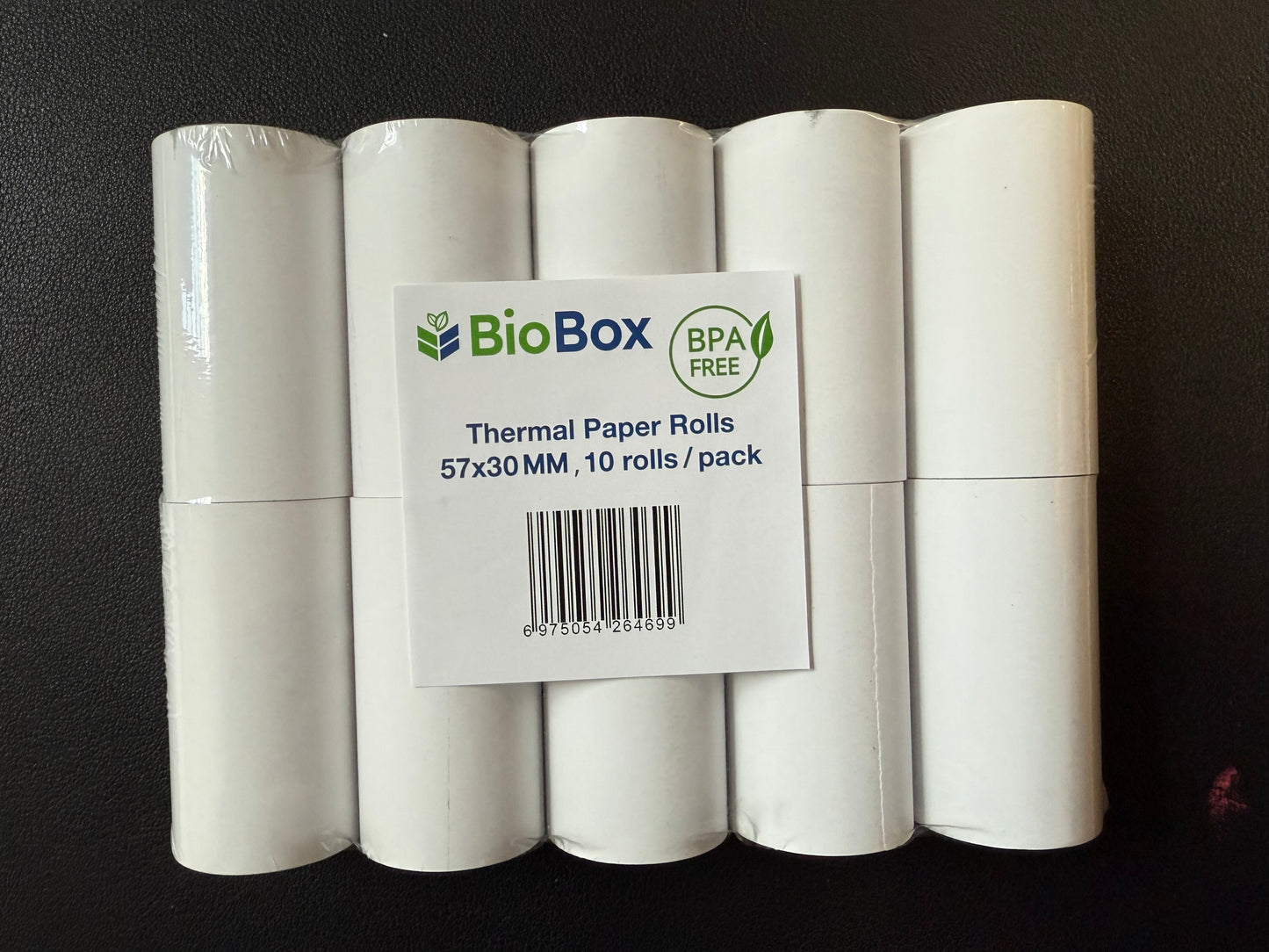 BioBox (BPA FREE) 57x30mm Thermal Paper EFTPOS Roll (100Rolls/ctn)