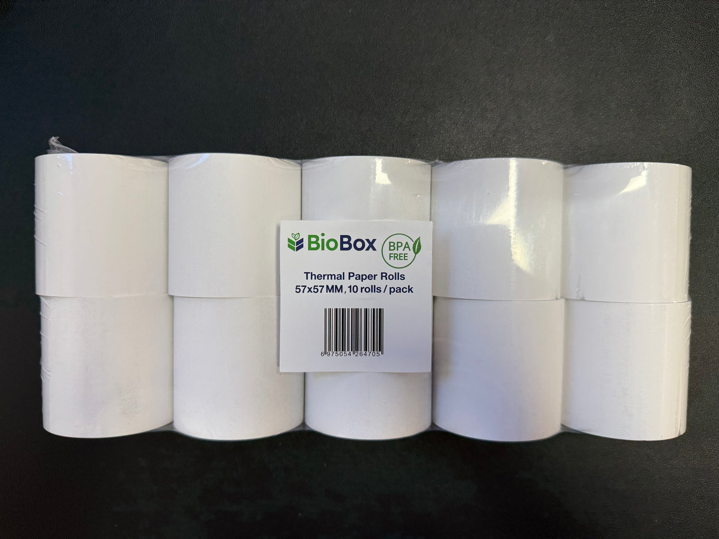BioBox (BPA FREE) 57x57mm Thermal Paper EFTPOS Roll (100Rolls/ctn)