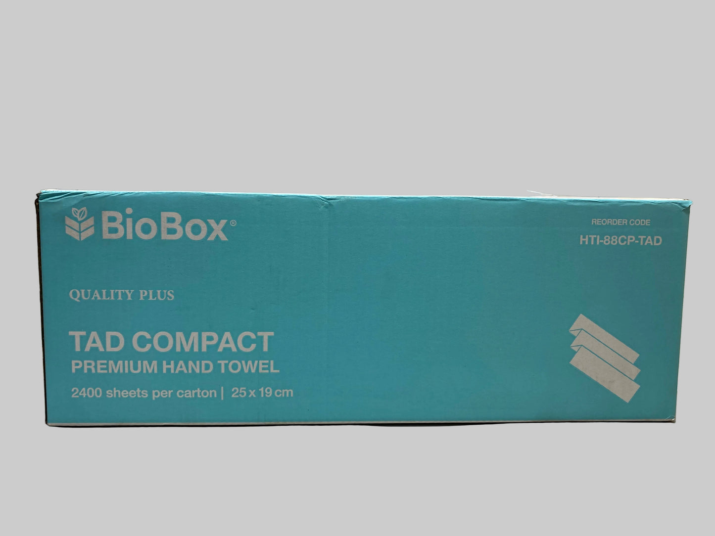 BioBox - TAD COMPACT 1ply Premium Interleaved Hand Towel -25cm X 19cm (2,400sheets/Ctn)