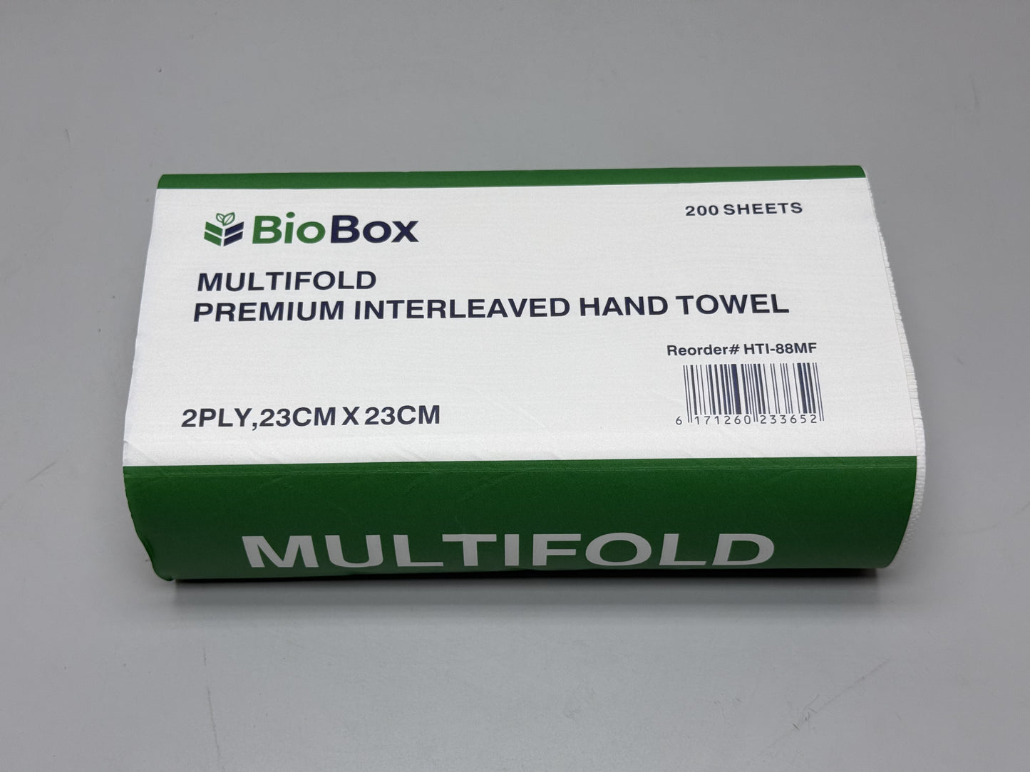 BioBox - MULTIFOLD Slimline 2ply Premium Interleaved Hand Towel -23cm X 23cm (4,000sheets/Ctn)