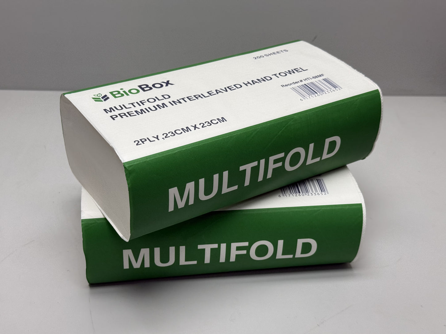 BioBox - MULTIFOLD Slimline 2ply Premium Interleaved Hand Towel -23cm X 23cm (4,000sheets/Ctn)