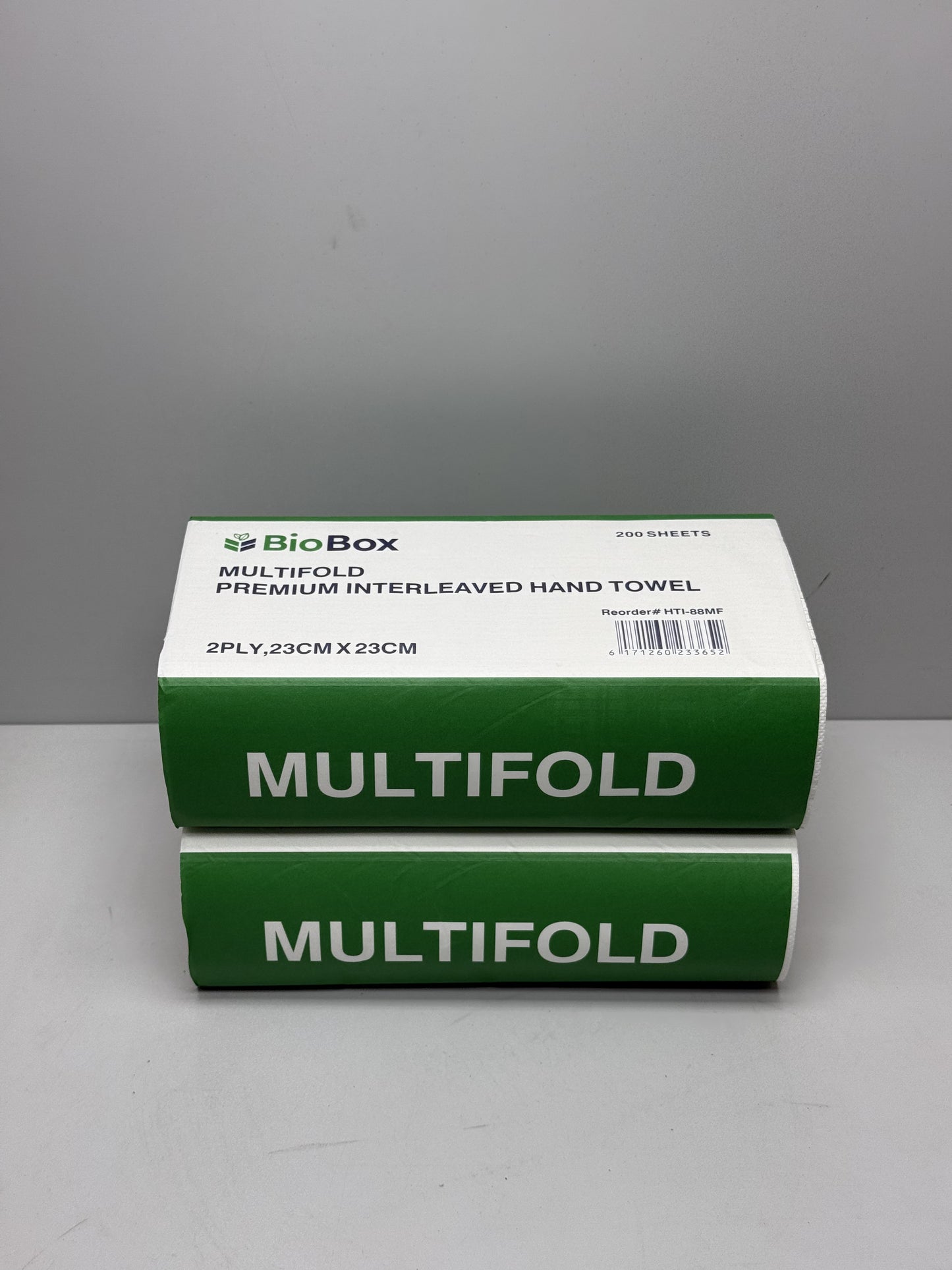 BioBox - MULTIFOLD Slimline 2ply Premium Interleaved Hand Towel -23cm X 23cm (4,000sheets/Ctn)