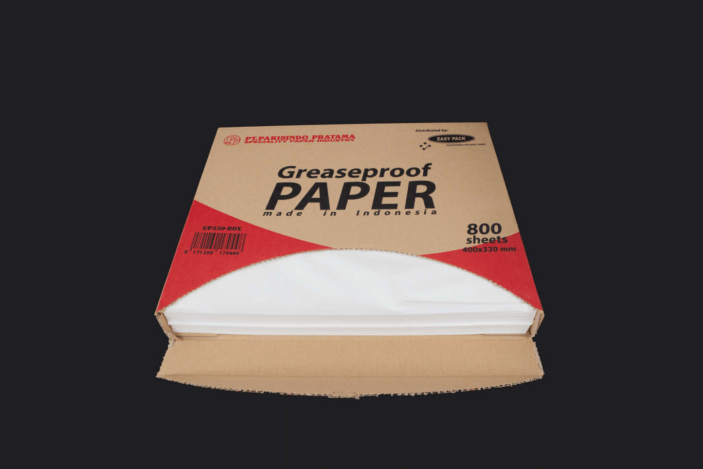 Half Cut (400x330mm) | Greaseproof Paper in Dispenser Box (800pcs/Box)