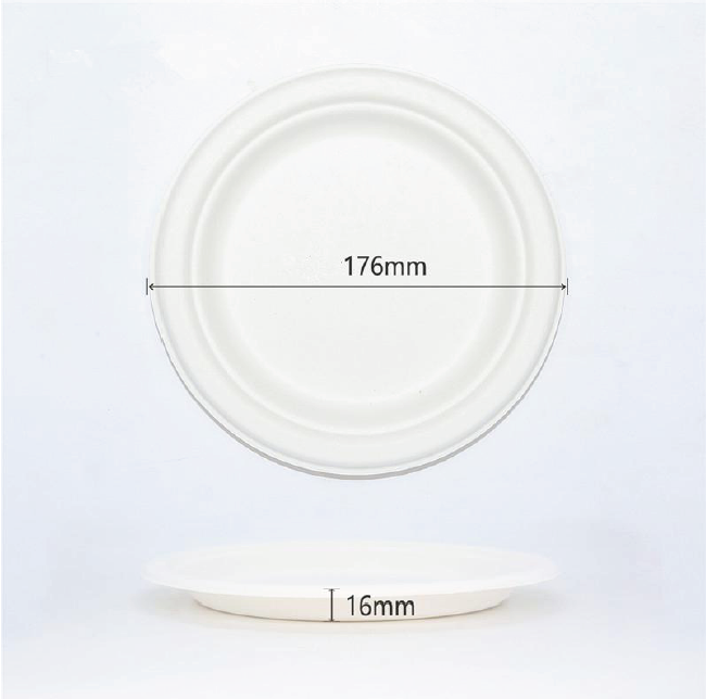 BioBox Sugarcane 7" Round Plate (500pcs)