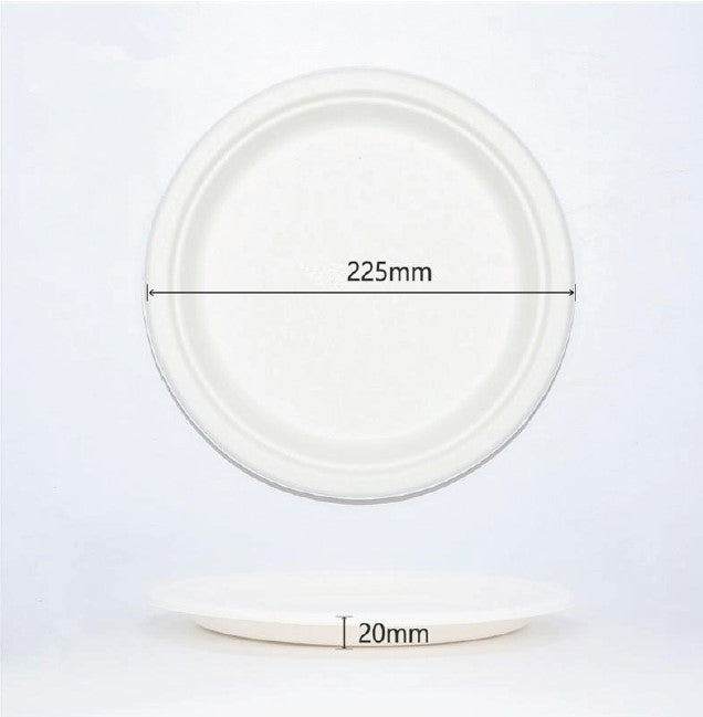 BioBox Sugarcane 9" Round Plate (500pcs)