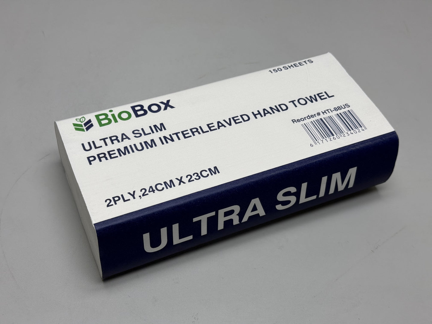 BioBox - ULTRASLIM 2ply Premium Interleaved Hand Towel -24cm X 23cm (2,400sheets/Ctn)