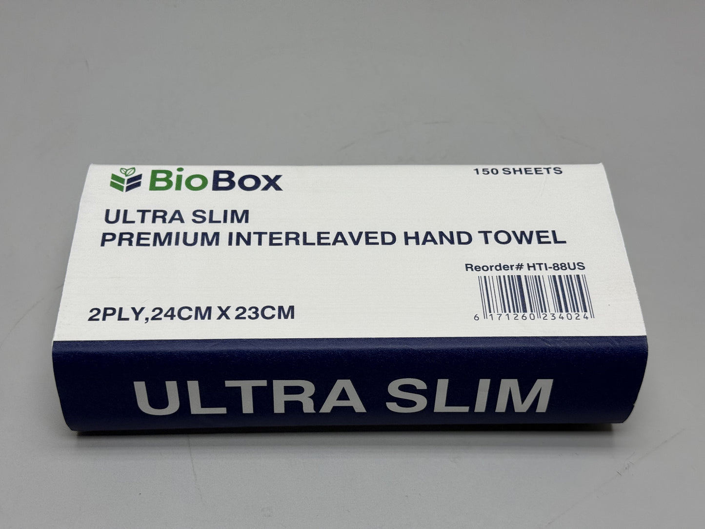 BioBox - ULTRASLIM 2ply Premium Interleaved Hand Towel -24cm X 23cm (2,400sheets/Ctn)