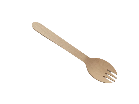 160mm Wooden Spork - Grade A (1000pcs)