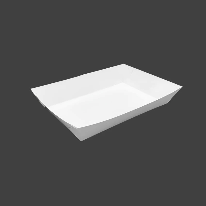 Small - Paper Seafood Tray - White (200pcs)