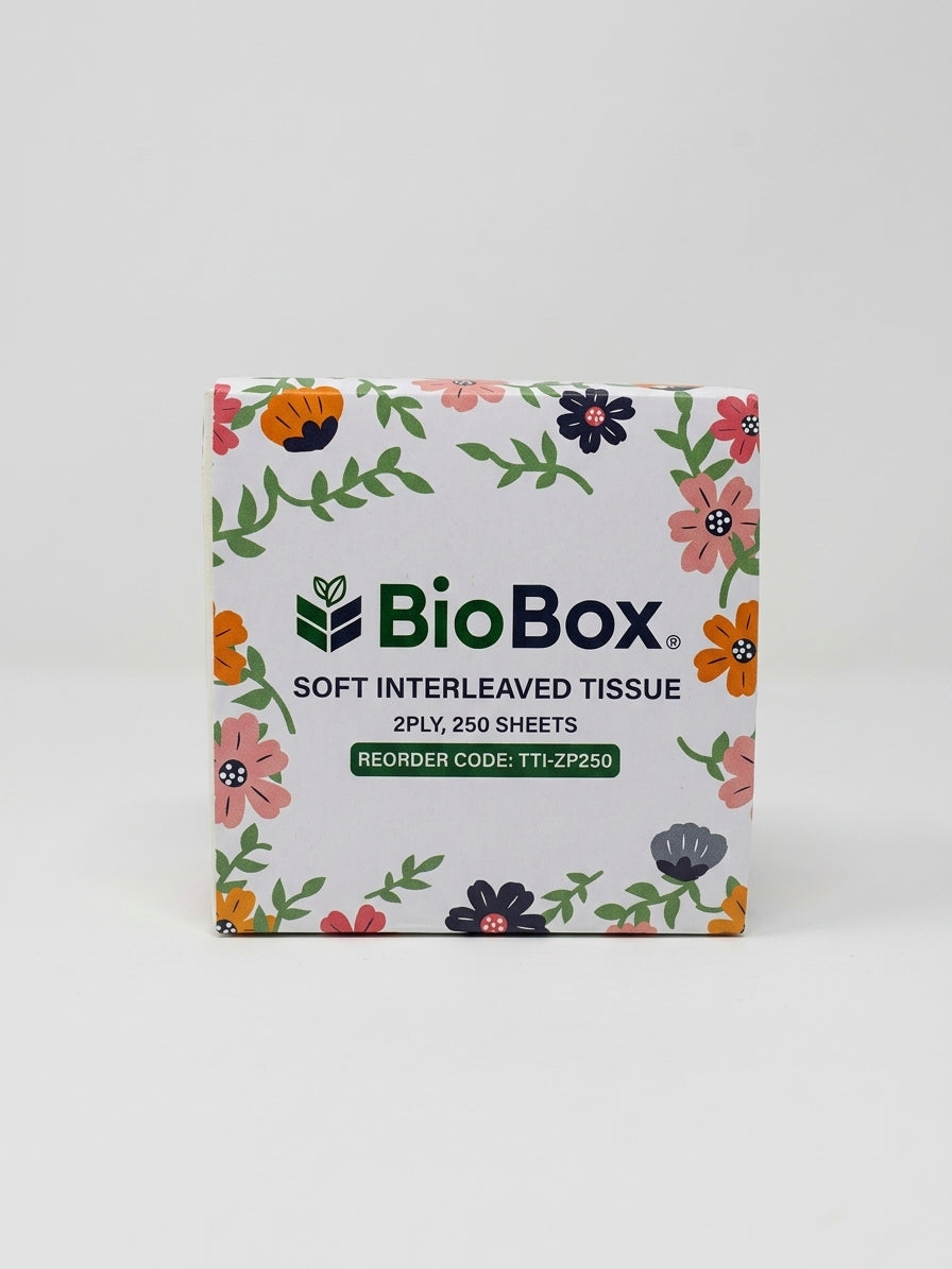 BioBox Interleaved Toilet Tissue White 250 Sheets/Pack| 36 Packs/Ctn