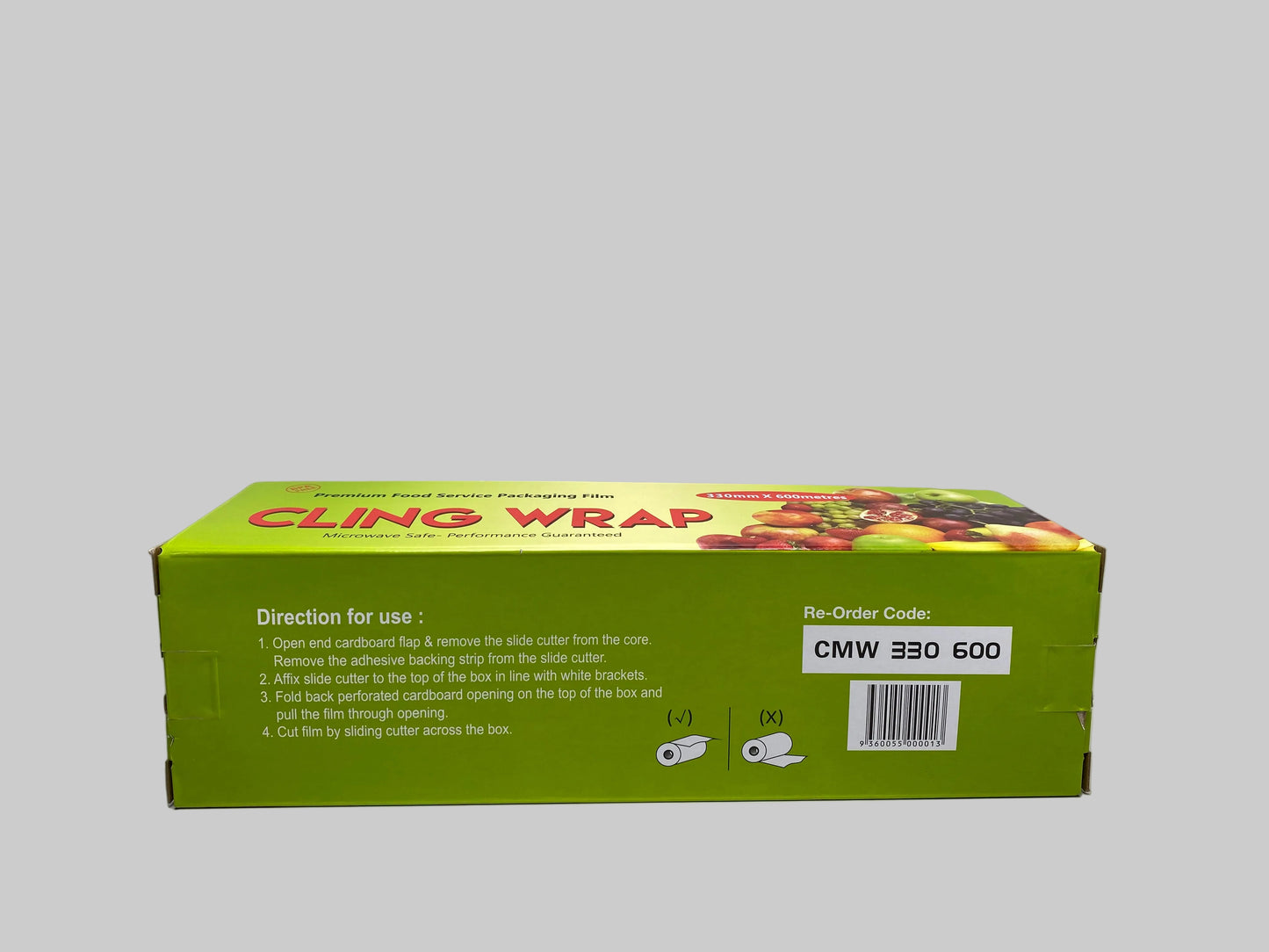 330mmx600m - Cling Wrap (6rolls/ctn) BFA Free