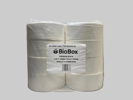 (BioBox) Jumbo Toilet Roll (8 Rolls/Pack) - Individually wrapped