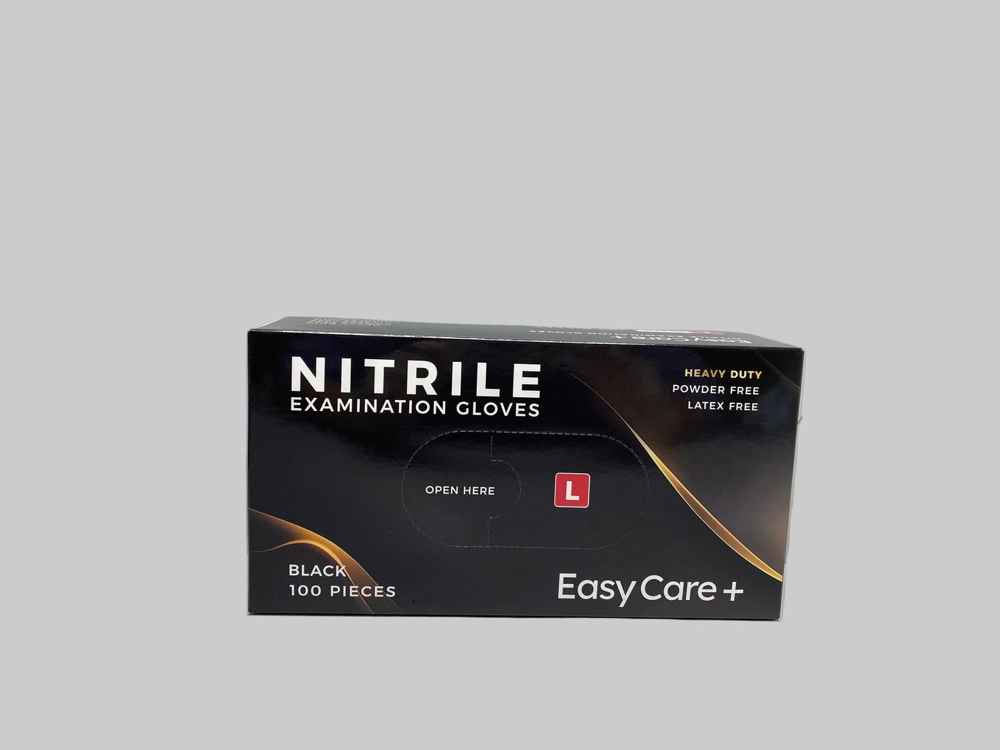 EasyCare Nitrile Examination Gloves Heavy Duty (Powder Free) Black - Large(1000pcs/ctn)