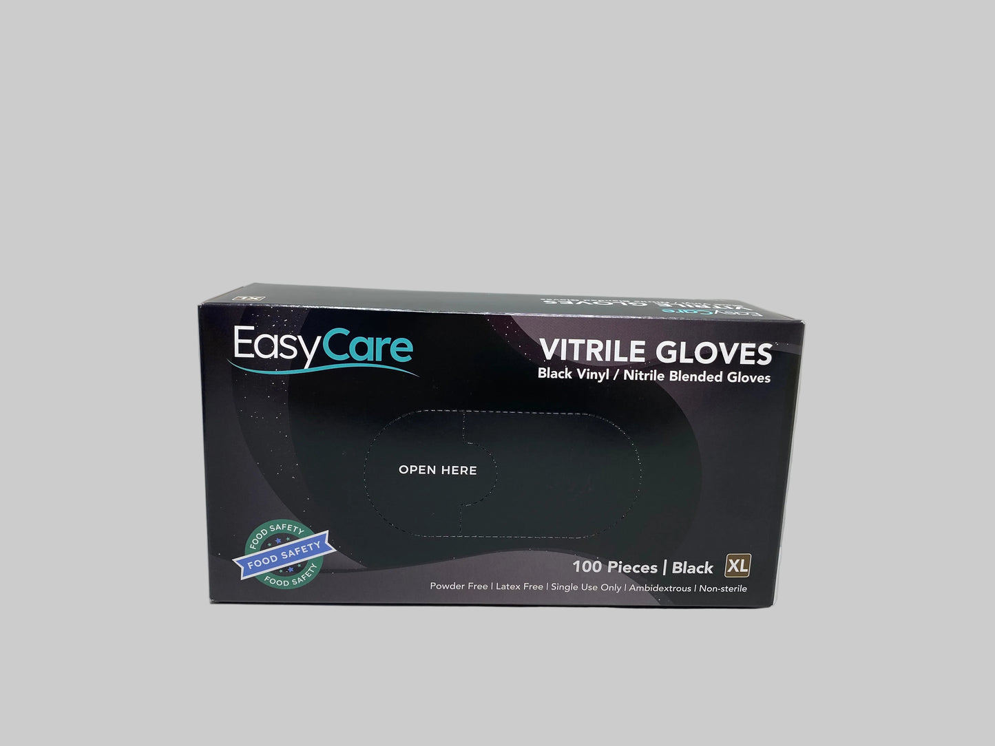 EasyCare Vitrile Gloves (Powder Free) Black - Extra Large (1000pcs/ctn)