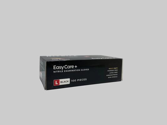 EasyCare Nitrile Examination Gloves Heavy Duty (Powder Free) Black - Large(1000pcs/ctn)