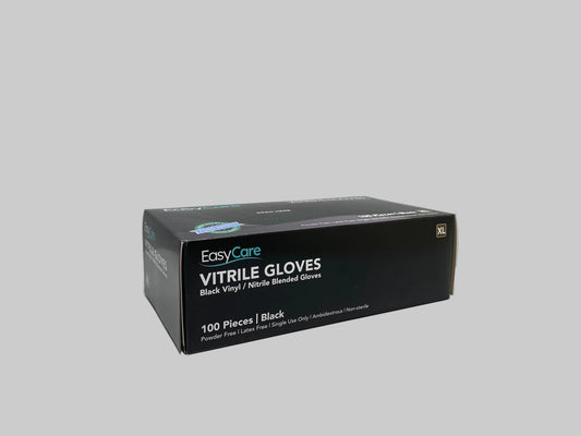 EasyCare Vitrile Gloves (Powder Free) Black - Extra Large (1000pcs/ctn)