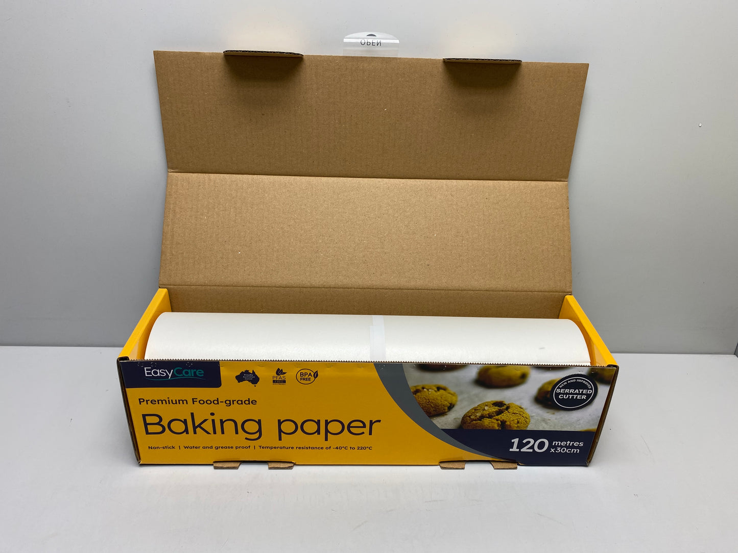EasyCare Premium Food-grade Baking Paper Serrated Cutter 120mx30cm (1 Roll)