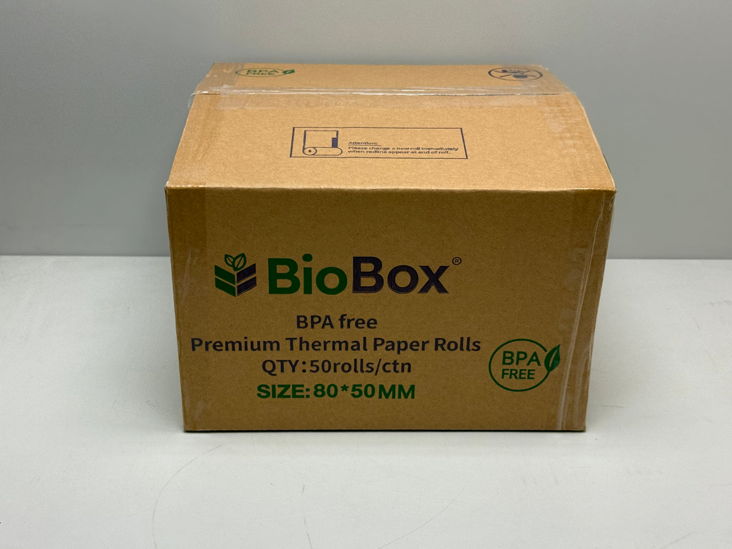 BioBox (BPA Free) 80x50mm Thermal Paper Rolls (50 Rolls)